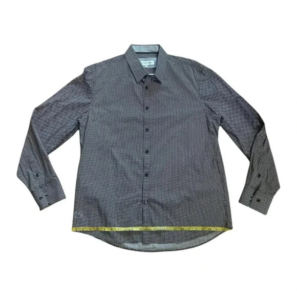English Laundry John Lennon Long Sleeved Dress  Shirt Polk-Dot XL LIKE NEW - Picture 10 of 13